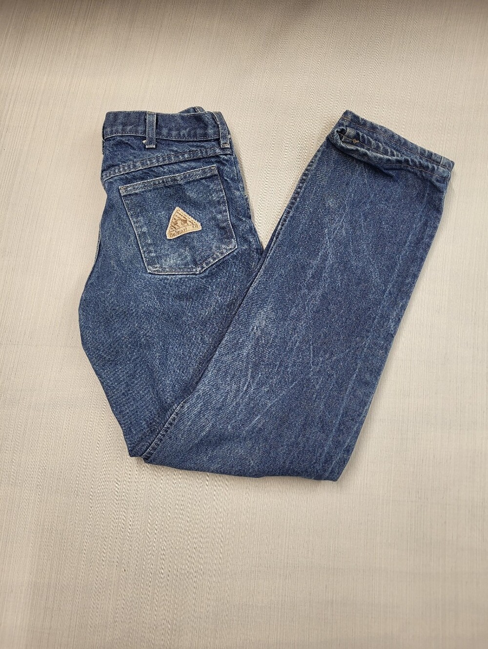 Bulwark FR Jeans Mens 30x32 Flame Resistant Dark Wash Straight Leg With Stains
